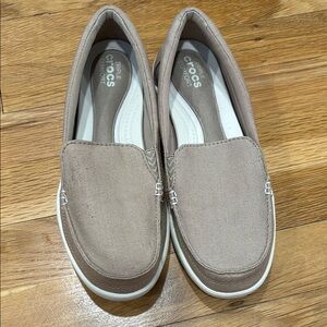 Crocs Tan Slip-On Loafers